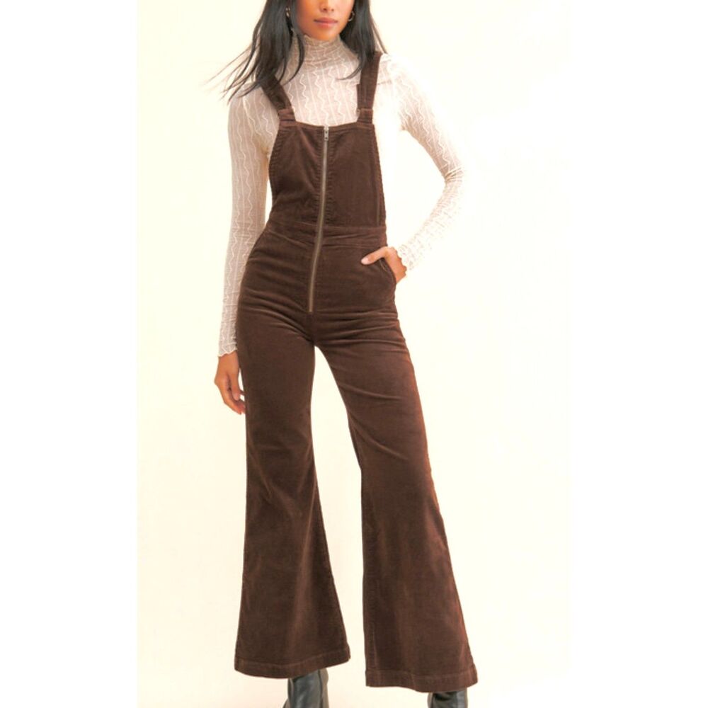 Rolla's Eastcoast Retro Inspired 70's Corduroy Western Flare Legs Overalls 30